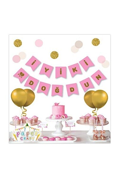 papercraft Happy Birthday Text Pink