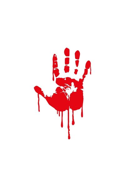 Dijitonline ملصق سيارة ببصمة يد دموية مقاس 9 × 12 سم