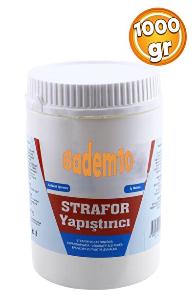 Badem10 Strafor Kartonpiyer Yapıştırıcısı (1 KG) Su Bazlı Beyaz Plaka Tavan Y...