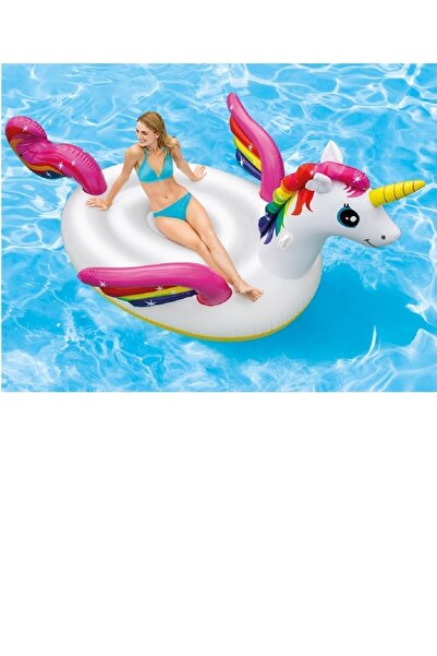 Intex Şişme Tek Boynozlu Mega Unicorn At Tutmaçlı Ada Binici 287x193x165 Cm