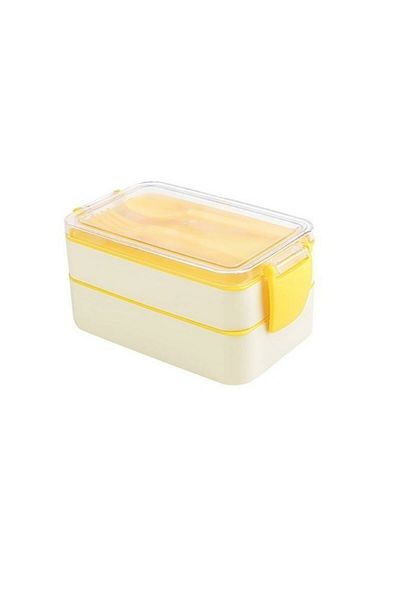 Gönül İşlerim 900 ml 2-Layer Feeding Bowl Set with Fork and Spoon&Lunch Box&Child-Baby Feeding Set