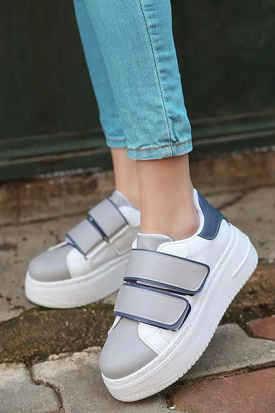 Saks Gardrop Pantofi cu talpă groasă cu velcro dublu - Pantofi casual și de mers