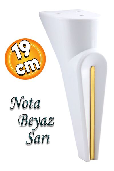 Badem10 Nota Mobilya Kanepe Tv Ünitesi Konsol Koltuk Ayağı Ayakları Beyaz Alt...
