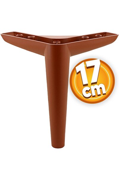 Badem10 Piko Lüks Mobilya Kanepe Tv Ünitesi Konsol Koltuk Ayağı 17 Cm Kahvere...