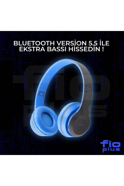 FİOPLUS Wireless P47 Katlanabilir Bluetooth Kablosuz Kulaklık