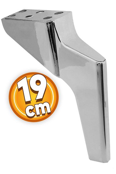 Badem10 Logan Luxury Furniture Sofa Tv Unit Console Chair Leg 19 Cm Chrome Legs
