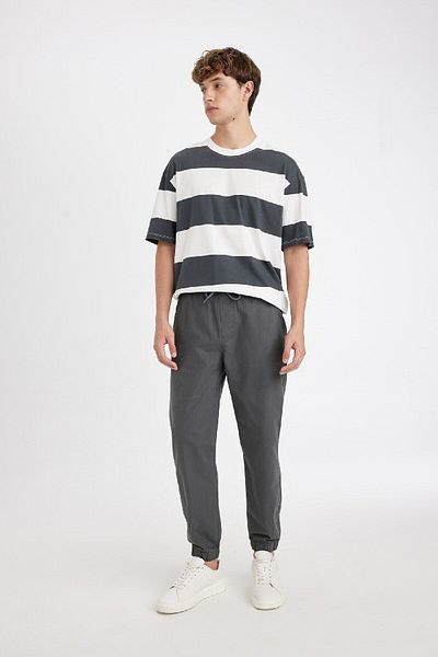 DeFacto Lace-Up Waist Jogger Trousers - Elastic Leg D1029Ax24Au