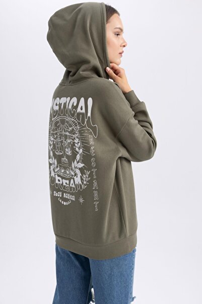 DeFacto Χοντρό και με κουκούλα oversize φούτερ - A4744ax23wn