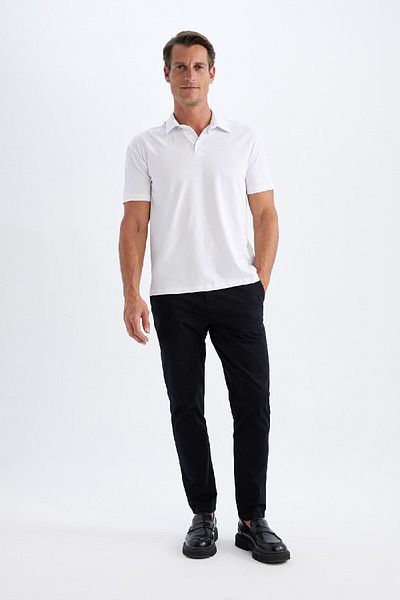 DeFacto Νέο μπλουζάκι πόλο με κοντό μανίκι Regular Fit Basic D4778ax24sm