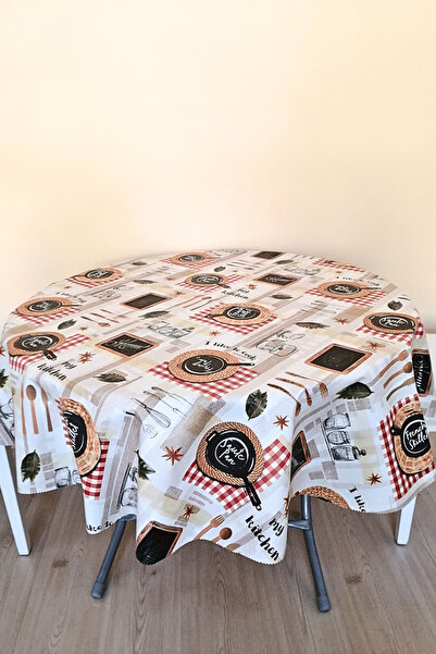 ELEGANCEV ALTI ASTARLI YUVARLAK MUŞAMBA MASA ÖRTÜSÜ - 140 CM ÇAP - ELG15