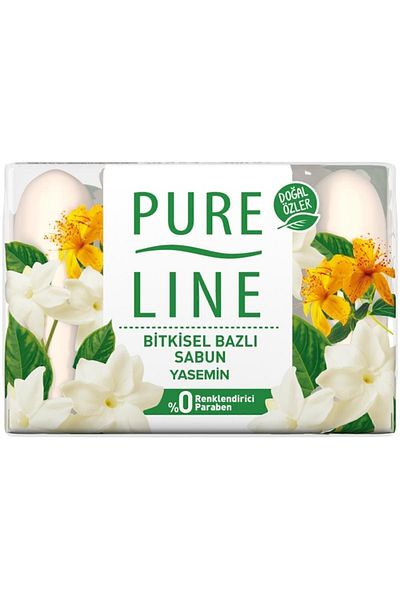 Pure Line صابون بيورلاين الصلب برائحة الياسمين العشبي 4x70 جرام