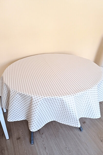 ELEGANCEV ALTI ASTARLI YUVARLAK MUŞAMBA MASA ÖRTÜSÜ - 140 CM ÇAP - ELG9