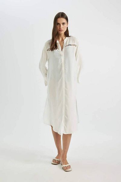 DeFacto Be in Love Bedrucktes Strandkleid mit normaler Passform - 24y801005304