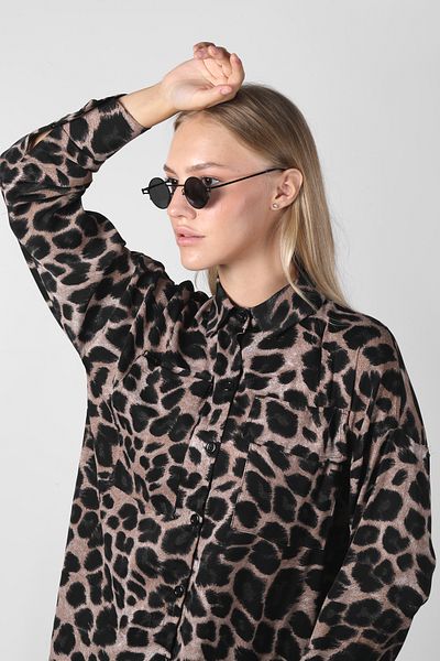 Angel Eyes Round Black Unisex Sunglasses Yw-9030b