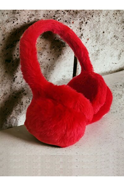 indirimofis Kışlık Peluş Kulaklık Kırmızı Peluş Kulaklık Kırmızı