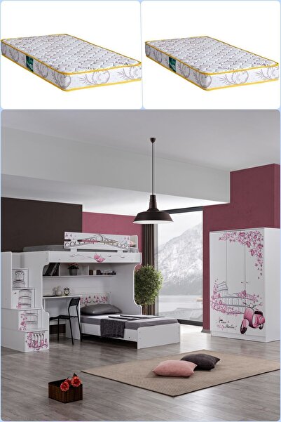 Setay Ranza, Pisa Ranza Karyola Masa 3 Kapaklı Dolap 2 Adet Comfort Yatak