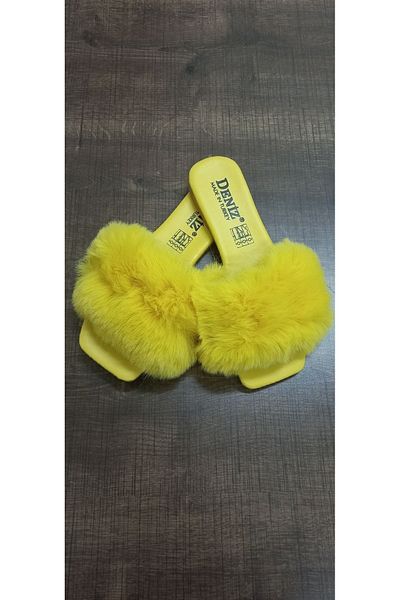Moda fiesta Papuci de damă cu blană Papuci de casă și în aer liber zilnic