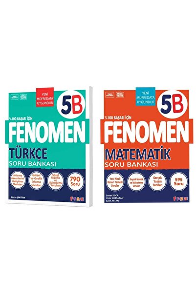Kurmay Yayınevi FENOMEN 5.SINIF TÜRKÇE B-MATEMATİK B SORU BANKASI