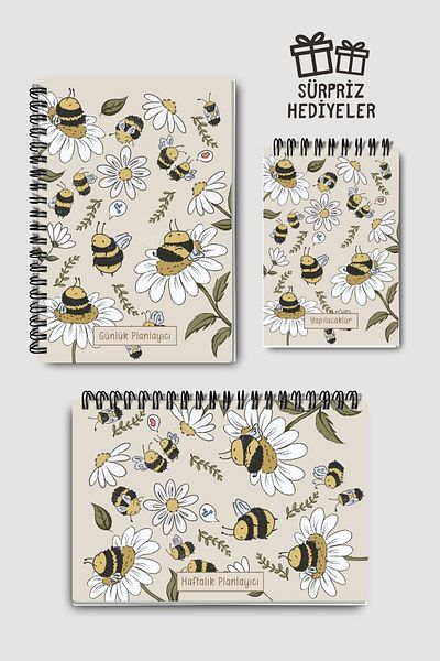 Eldesen Tasarım Planning Set of 3 - Daily and Weekly Planner, To-Do List, Academic Agenda