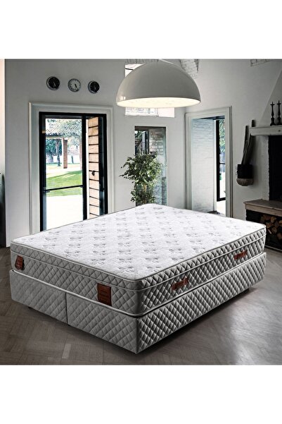 Setay Yaylı Yatak, Diamond Çift Kişilik Yatak - Açık Gri