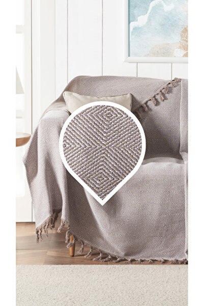 Lux Touch Beige Colored 170 X 210 cm Cotton Tufted Sofa Sofa Bed Divan Cover