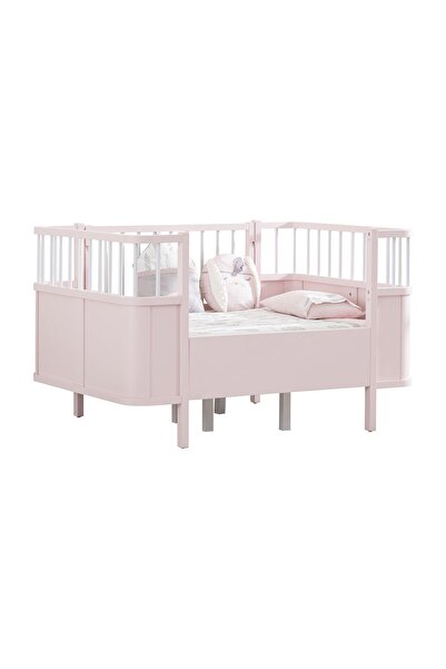Setay Mdf Beşik, Siesta Büyüyen Beşik 90x130 - Pembe 1 Adet Comfort Yatak 90x130