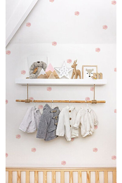 Lera Shop Mini Pembe Çiçekler Duvar Stickerı & Duvar Kağıdı Ev ve Çocuk Odası...