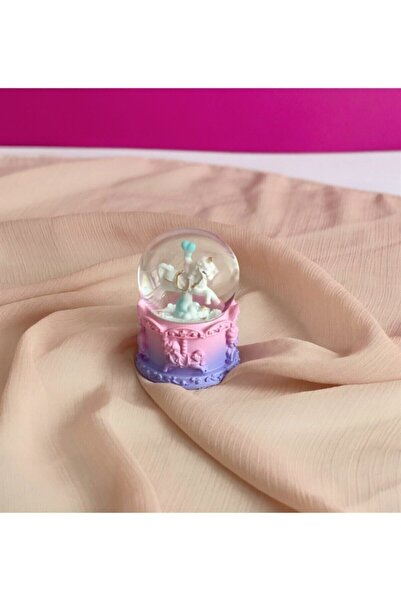 Toptanhane Mini Boy Atlı Karınca Temalı Işıklı Kar Küresi Dekoratif Hediyelik...