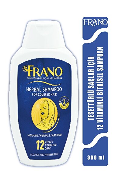 FRANO Tesettürlü Saçlar Için 12 Etkili Multi Vitamin Besleyici Bitkisel Bakım Şampuanı 300 ml