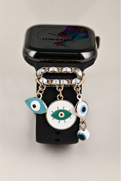 mimtec Apple Watch Uyumlu Charm Süs Akıllı Saatlerle Uyumlu Charm Aksesuar Süs Kordon Süsü