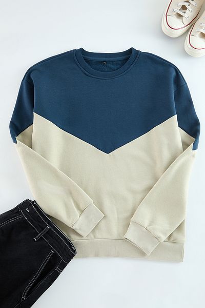 Trendyol Collection Bavlněná mikina Indigo Fleece – výstřih s výstřihem, obložená TMNAW21SW1162