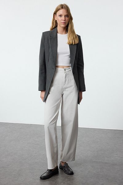 Trendyol Collection Скейтърски дънки с висока талия - TWOAW25JE00215