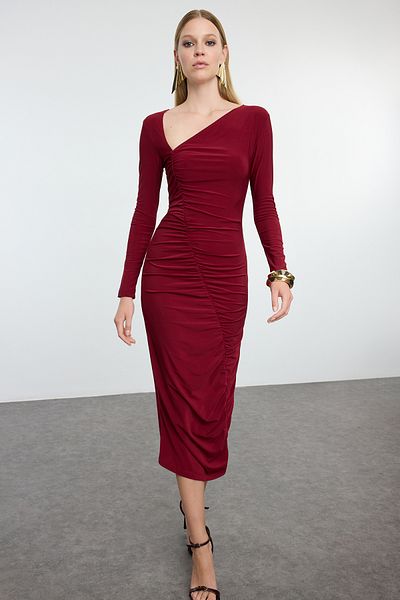 Trendyol Collection Asymmetrical Neck Evening Dress |   Evening Homecoming Dresses |   Tpraw25El00055