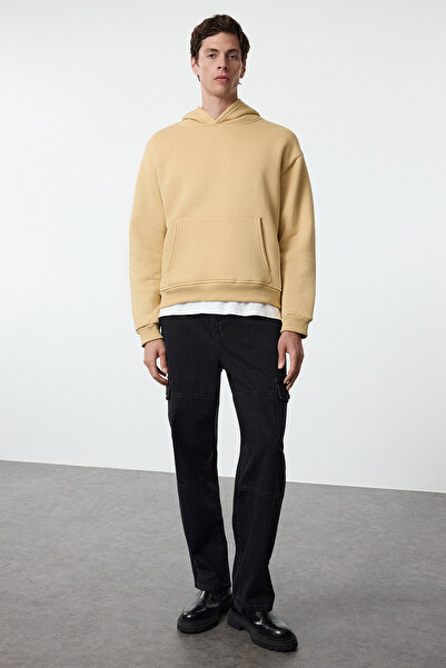 Trendyol Collection Oversize φούτερ με κουκούλα με λεπτομέρεια κεντήματος - TMNAW25SW00142