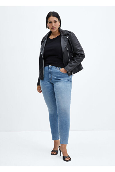 MANGO Woman Orta Denim Rengi Kadın  Jeans 67150337