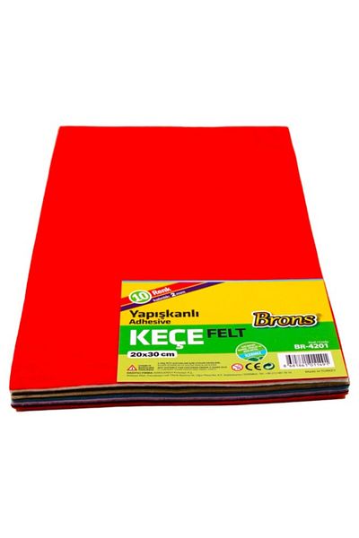 Brons A4 Felt Colored Adhesive 10 Pack - Br-4201