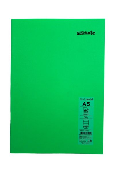 Mynote A5 60 Sheets Lined - Plastic Pastel Cover Notebook
