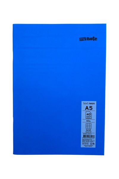 Mynote Neon Covered A5 40 Sheets Checkered Plastic Notebook