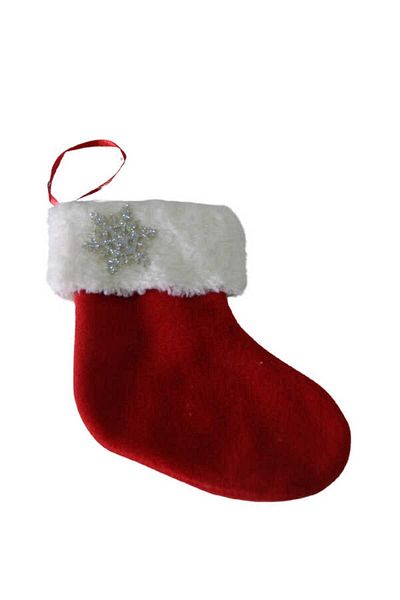 Orca Red Christmas Ornament Fleece Socks - 10x15 Cm
