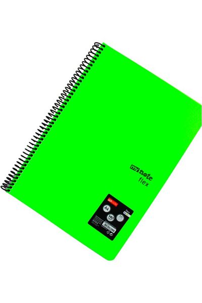 Mynote فليكس A4 140 ورقة غطاء بلاستيكي حلزوني مربعات