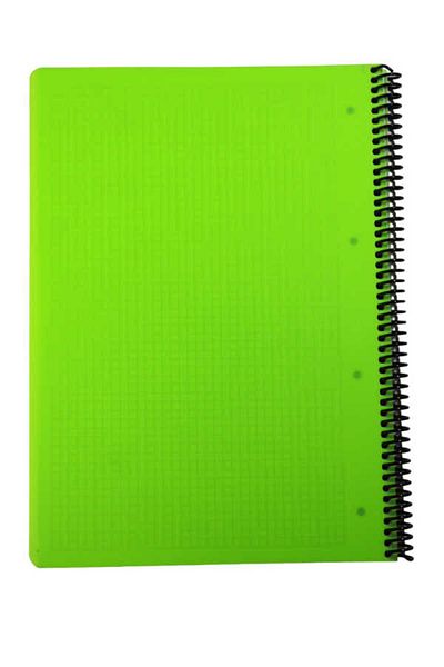 Gıpta A4 Chroma 120 Sheets Checked Plastic Cover Spiral Notebook