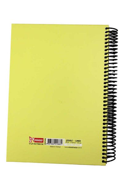 Mikro Edition Pastel 120 Sheets Lined School Notebook 17 X 24 Cm