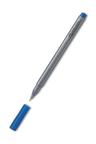 Faber Castell قلم كتابة ورسم جريب فاين 0.4 ملم أزرق داكن