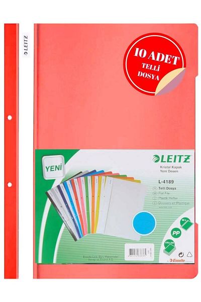 Leitz Pack of 10 Light Red Ring Binder