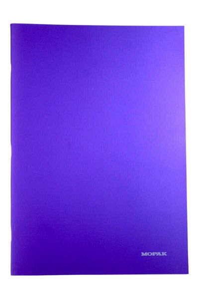 Mopak A4 60 Sheets Unlined Plastic Cover School Notebook
