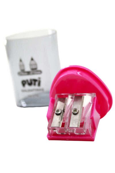 Puti Double Compartment Plastic Pencil Sharpener 06376