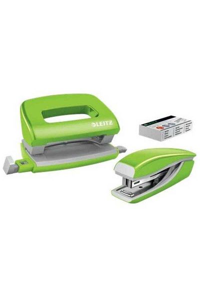 Leitz 5561 Wow Metallic Green Puncher Hole Set
