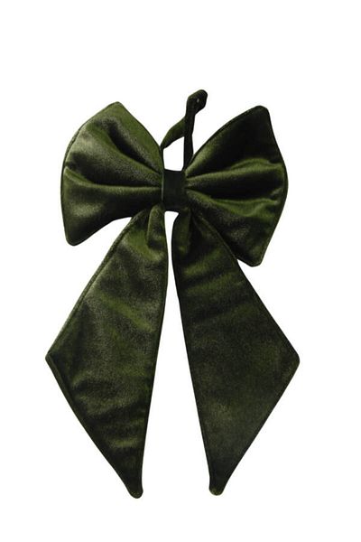 Orca Christmas Ornament Bow Ribbon Velvet 20x30 Cm