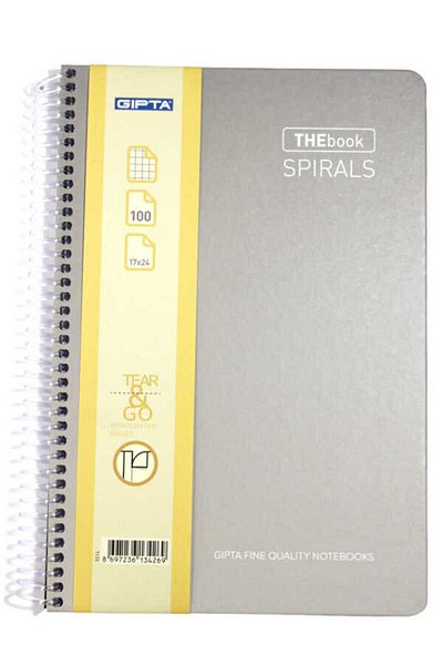 HOBİMOBİ THEBOOK SPIRALY HARD COVER NOTEBOOK 100 SHEETS CHECK 17 x 24 cm