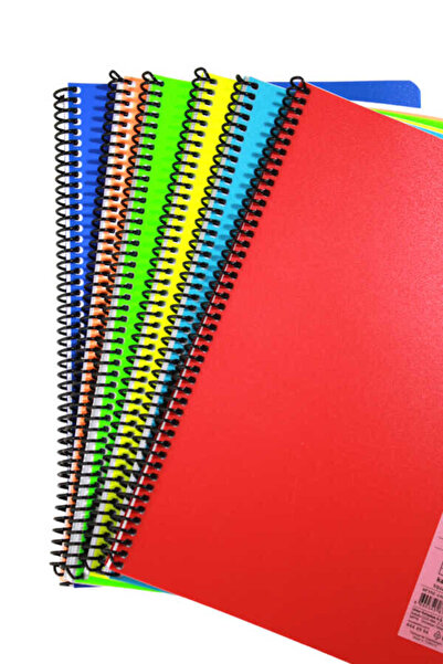 Mynote Flex A4 60 Sheets Checked Spiral Plastic Neon Cover Notebook